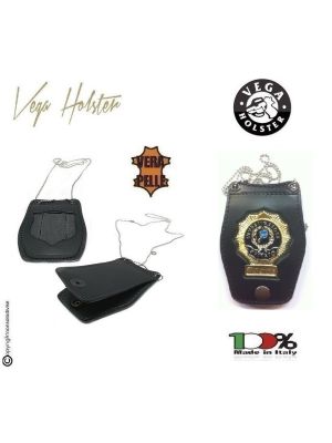 Porta Placca Doppio Uso Collo - Cintura Investigatore Privato Vega Holster  Art. 1WB76