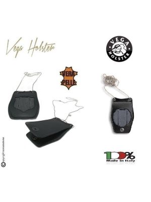 Portaplacca Porta Placca Porta Distintivo Doppio Uso Collo e Cintura Polizia Penitenziaria Operativo Vega Holster Italia Art. 1WB52