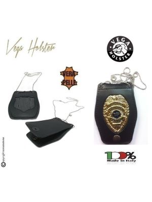 Porta Placca Doppio Uso Collo - Cintura Sicurezza Vigilanza Privata  Vega Holster Art. 1WB48
