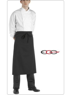 Grembiule Francese Lungo Cuoco Chef Banconiere Barista Ego Chef Italia Nero  Art.6107002C