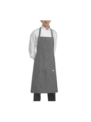 Grembiule Cucina Pettorina con Tascone cm 90x70 New Grey Stripe Ego Chef  Art. 6103066C