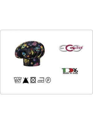 Cappello Copricapo Berretto Cap Cuoco Chef Ego Chef Italia Mexico  Art. 7000148A