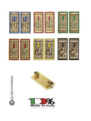 Alamari Mostrine Camicia GG Guardie Giurate GPG IPS Rosso - Nero - Verde - Giallo - Blu  Art. FAC-GG-C