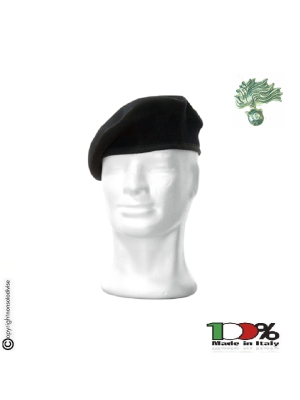 Basco Spagnolo Nero o Blu  con Fregio Carabinieri CC Metallo FAV o DIADEMA  Italia  VENDITA RISERVATA Art.CC-BN