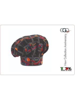 Cappello Copricapo Berretto Cap Cuoco Chef Ego Chef Italia Pepper Art.7000129A