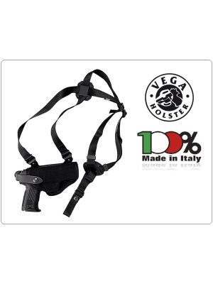Fondina Professionale Ascellare Orizzontale e da Cintura Cordura per Polizia Carabinieri Vigilanza Vega Holster Italia Art. FO2