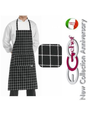 Grembiule Cucina Pettorina con Tascone cm 90x70 Square  Art. 6103121A