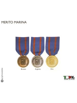 Medaglia Merito Marina Metallo 3D Prodotto Ufficiale Argento Bronzo Oro Art.FAV-20