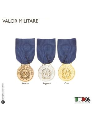 Medaglia con Nastrino Valor Militare Modelli Disponibili Oro Argento Bronzo Art. FAV-26