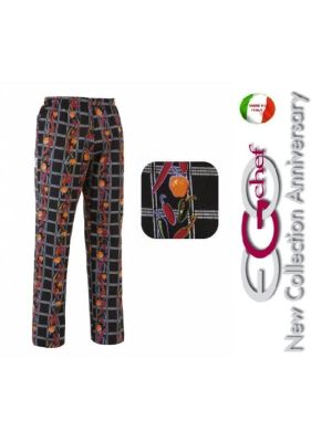 Pantalone Pants Hose Coulisse Cuoco Chef Professionale Ego Chef Italia Pepper Art.3502129A