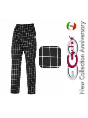 Pantalone Pants Hose Culisse Cuoco Chef Professionale Ego Chef Italia Square Art.3502121A