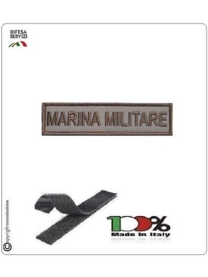 Patch Toppa Ricamata con Velcro Marina Militare  da Uniforme Sabbia  Art.MM-T2