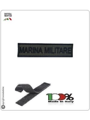 Patch Toppa Ricamata con Velcro Marina Militare  da Uniforme VERDE OD Art.MM-T1