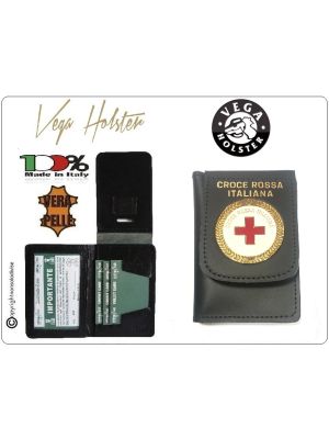 Portafoglio Portadocumenti  con Placca Metallo Croce Rossa Italiana CRI Vega Holster Italia Art. 1WD08
