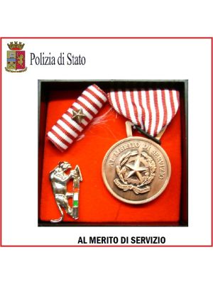 Set Medaglie Al Merito di Servizio Polizia di Stato Bronzo Art.Fav-Set10