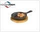 Padella Grill con Supporto in Legno Tonda Kuchenprofi Art.5113721