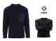 Pullover Maglione Girocollo Modello Ufficio Colore Blu Notte con Spalline Fostex  GPG IPS Guardie Giurate Vigilanza Art. 1313110