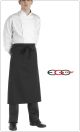 Grembiule Francese Lungo Cuoco Chef Banconiere Barista Ego Chef Italia Nero  Art.6107002C