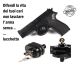 Lucchetto Serratura Con Chiave per Armi Pistola Fucili Fosco Sicurezza Proteggi Bimbo Polizia Carabinieri Guardie Giurate GPG IPS Art.259286