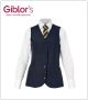 Gilet Donna Professionale Cameriere Antimacchia Blu Nevy  Giblor's Art.270