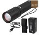 Torcia Tattica Ricaricabile con Fodero Mil-Tec - Operator MT1R Rechargeable Flashlight - 500lm Guardie Giurate Polizia Carabinieri GPG IPS Art. 15153000