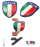 Scudetto Patch Toppa Gommata con Velcro 3D PVC Italia Per Tuta OP Polizia Carabinieri Guardie Giurate GPG Bordo Blu Art. PVC-18