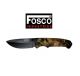 Coltello Serramanico Camouflage Mimetico Foglia Lama Nera FOSCO Caccia Pesca Campeggio Art. 1285C01  