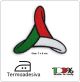 Patch Toppa Termo Adesiva  Ricamata Protezione Civile Girandola Italia  Art PC-GIR