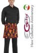 Grembiule Falda Banconiere Con Tascone Flames Fiamme Inferno Lucifero cm 40x70 Ego Chef Art. 6100110A