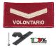 Grado New Pettorale a Velcro Ricamato a Macchina Fondo Amaranto Vigili del Fuoco Volontario con grado  Art.VVFF-G2-NEW