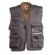 Gilet Estivo Unisex Grigio Multitasche con un Portabadge Reversibile Poket Payper Tempo Libero venatoria Caccia Art. POKET-GR