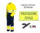 Tuta Bicolore Alta Visibilità Giallo + Blu Protezione Civile Nazionale Volontaria Certificata  Starter Art.8570 IS AV
