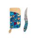 Coltello con Custodia in Pelle Tiratura Limitata Happy knife and case Blade 8Cr13MoV Soffioni Idea regalo Collezione Love Cuori Art. BB-108