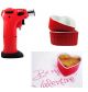 Set Caramellizzatore Cannello Bruciatore + 2 Coppette Cuore Catalana Dolci Cremè Brulée Hotery  Art. 5610019