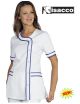Casacca Camice Professionale Brasilia Bianca Blu Isacco Art. 005806