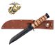 Coltello Combattimento Militare Fodero Cuoio KA BAR USMC IWO JIMA Replica 101 INC Art.44153