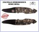 Coltello Serramanico con Rompivetro + Tagliafune Serie Skull Teschi Panna INC 101 Art.457403