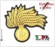 Fregio Fiamma 13 Punte Canottiglia Carabinieri CC 112 Bombato Oro NUOVO MODELLO RIFORMA GRADI Art.FIAMMA-NEW-O