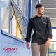 Giacca Cuoco Chef Slim Fit Professionale Nera Tortora Vulcano Possibilità di Personalizzazione con Nome Ricamato Giblor’s Art. 20P08G171