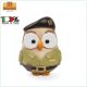 Gufo Gufetto Goofi Esercito Italiano Militare Idea Regalo o Bomboniera Collezione Porta Fortuna EGAN Prodotto e Dipinto a Mano in Italia Art.ML18FA/2EI