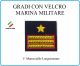 Grado a Velcro Giubbotto Navigazione Marina Militare 1 Maresciallo Luogotenente  Art.M-15
