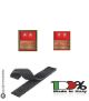 Gradi Velcro Esercito Italiano cm 6.00x5.00 Luogotenente Bordo Verde Bordo Bianco Sanità Art. G-EI-MEW