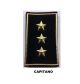 Gradi Tubolari Esercito Italiano Capitano Fondo Nero o Verde Art. NSD-CAP