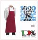 Grembiule Cucina Pettorina con Tascone cm 90x70 Bip Apron Bordeaux Ego Chef Italia Art.6103003C