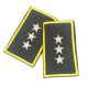 Tubolari Ricamati Bordo Giallo GPG Guardia Particolare Giurata - GPGIPS - Capitano 3 Stella Art. GPG-S3