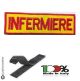 Patch Ricamata Infermiere Rosso-Giallo con Velcro Art.NSD-INF-RG