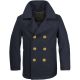 Giacca Giaccone Cappotto Marina Marinaio Vintage Navy Pea Coat Marine Army Blu Bottoni Oro  Mil Tec Art. 10578000