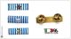 Nastrino Al Merito Di Servizio Bombato Polizia Penitenziaria  con Stella Oro Argento Bronzo Art.NSD+PPMS