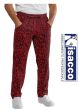 Pantalaccio Pantaloni Coulisse Unisex Cuoco Chef Pasticcere Sushi Rosso + Nero  Isacco Art. 044673  