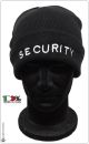 Berretto Zuccotto Papalina Watch Cap Invernale Nero con Ricamo SECURITY  Art.SEC-10